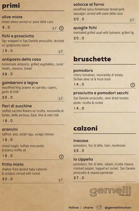 gemelli broadbeach menu